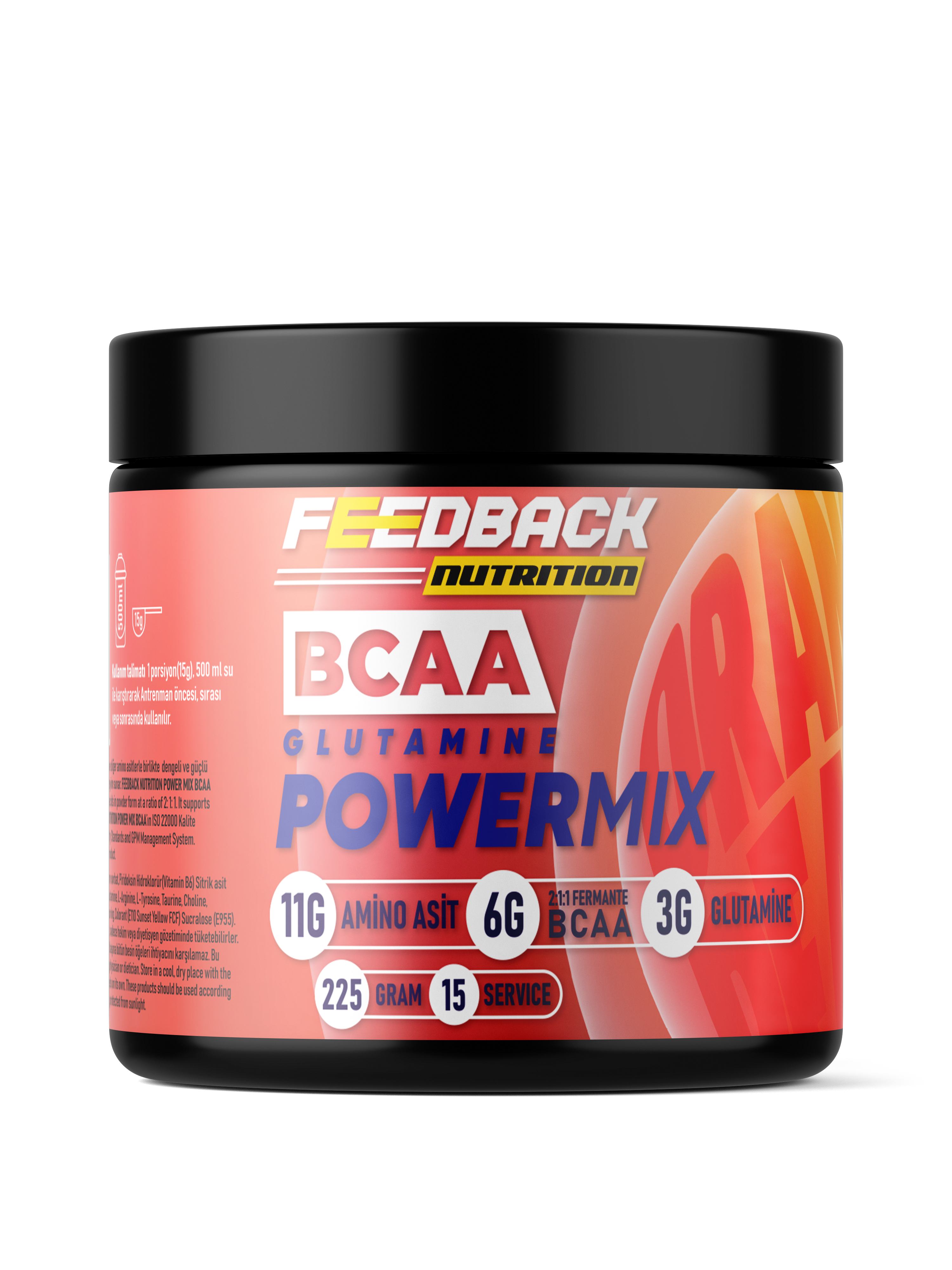 Feedback Nutrition Bcaa Glutamine Power Mix 225 Gr 